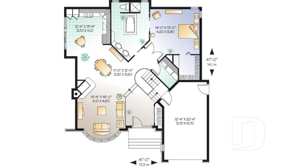 Rez-de-chaussée option 1 -  - Gélinas