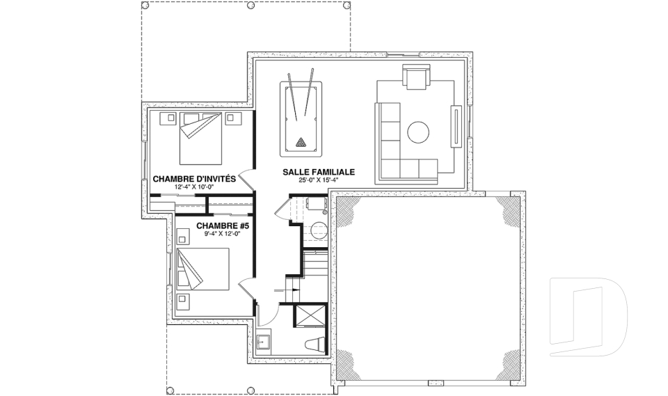 Sous-sol aménagé (Optionel $) -  - Duvernay 4