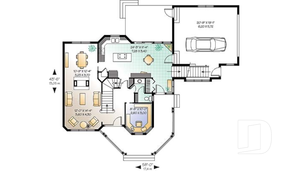 Rez-de-chaussée -  - Portico