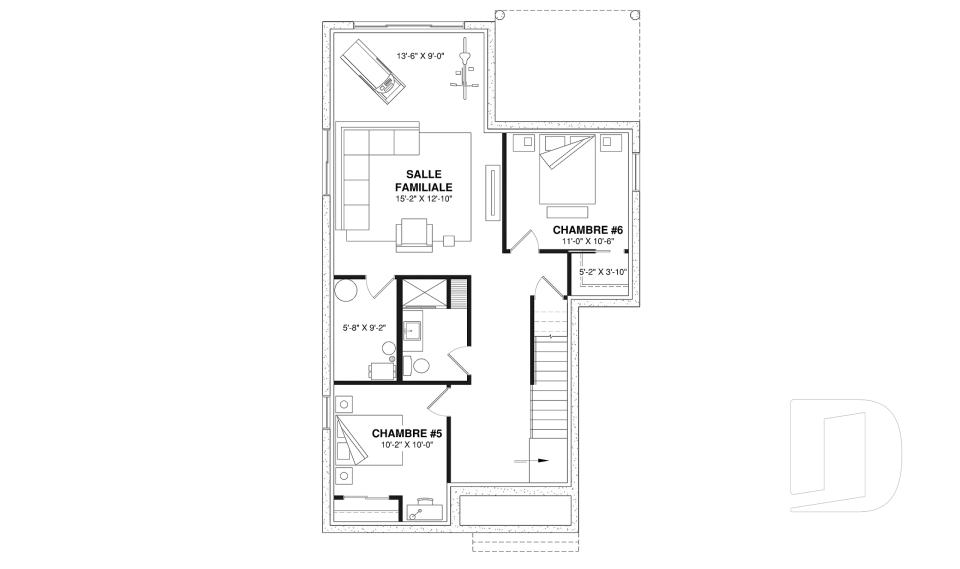 Sous-sol aménagé (Optionel $) -  - Nora