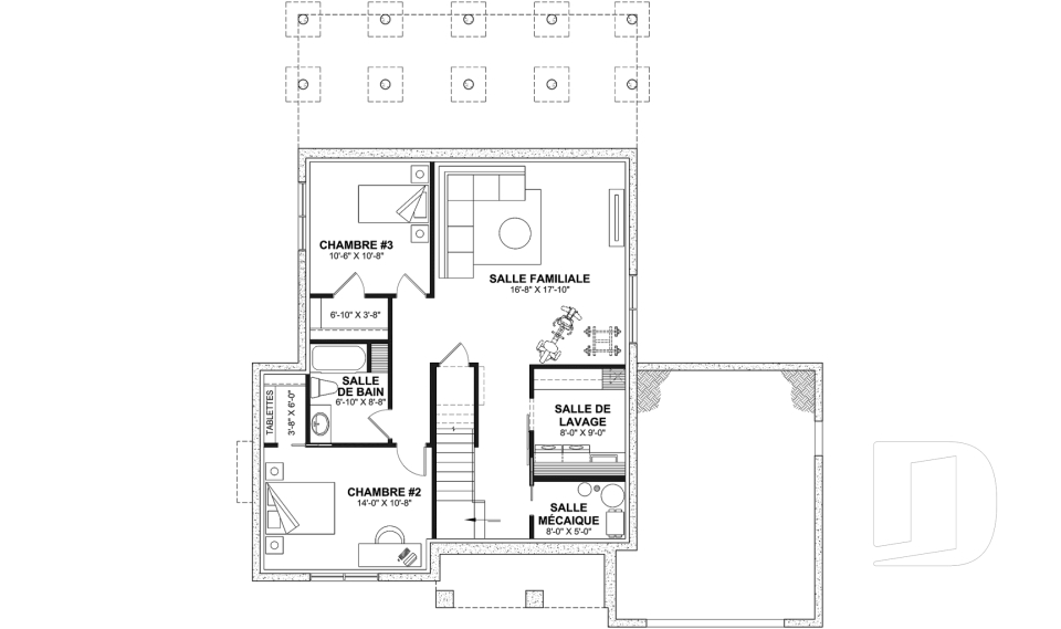 Sous-sol aménagé (Optionel $) -  - Belanger
