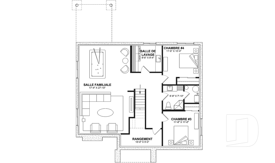 Sous-sol aménagé (Optionel $) -  - Uppsala