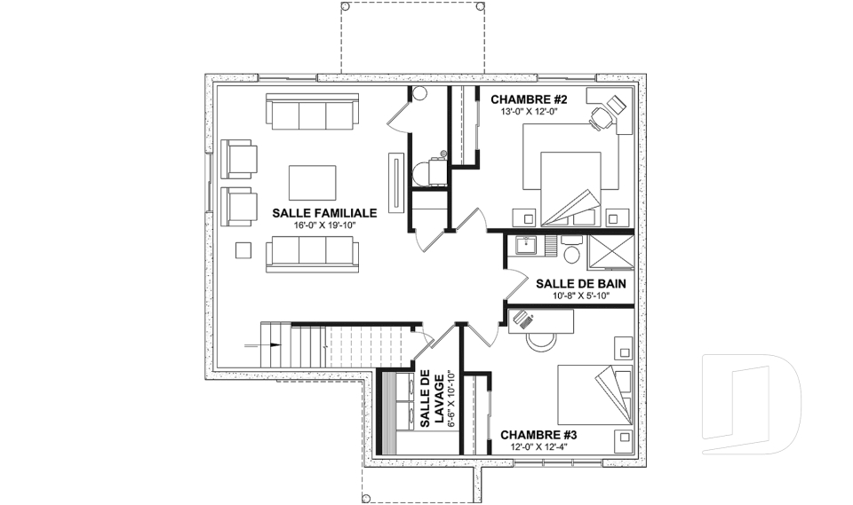 Sous-sol aménagé (Optionel $) -  - Saint-James