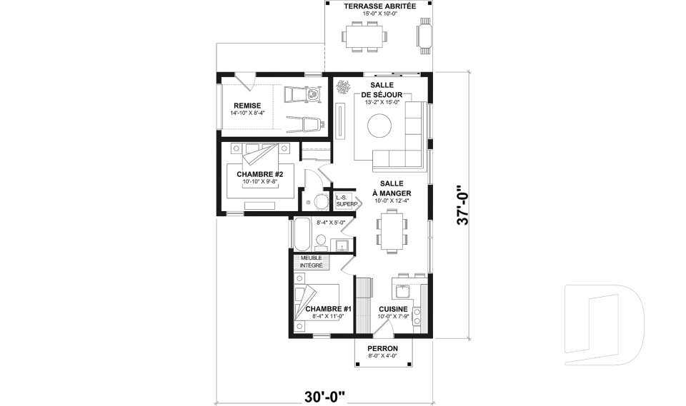 Rez-de-chaussée option 2 -  - Halte